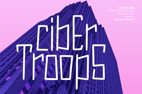 Cyber Troops: A Sharp, Confident Display Font for Small Business Branding