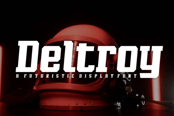 Deltroy: A Futuristic Display Font for Editorial Identity