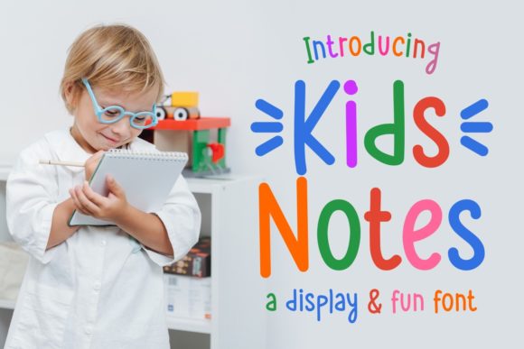 Kids Notes: A Thoughtful Display Font for Youthful Editorial Moments