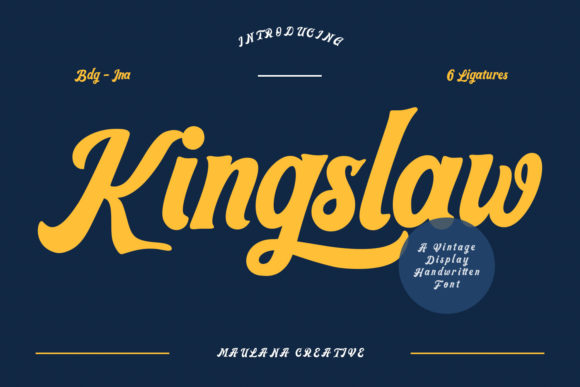 Kingslaw: A Retro Display Font for Bold Digital Identity