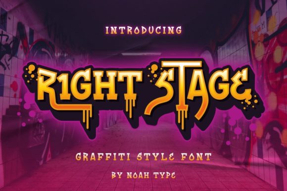 Right Stage: A Graffiti-Inspired Display Font That Anchors Your Voice