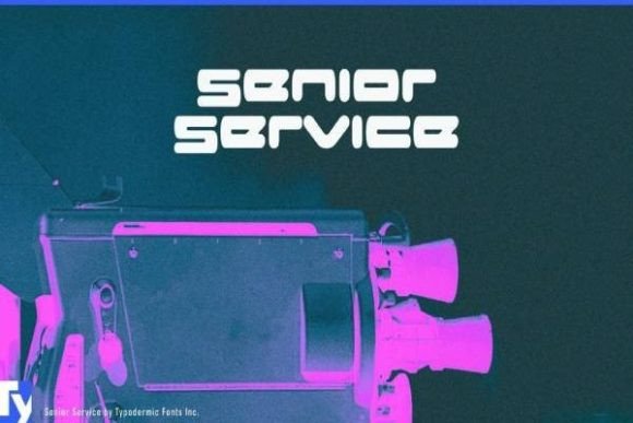 Senior Service: A Bold 90s-Inspired Display Font for Makers